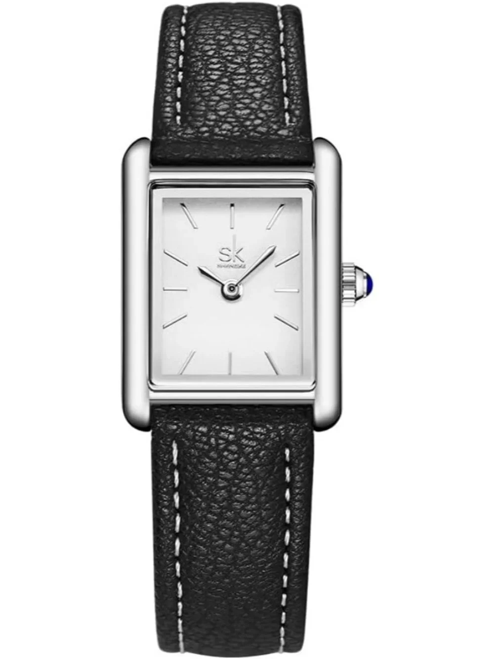 Women's Black Minimalist Vintage Square Leather Strap Vintage Classic Watches